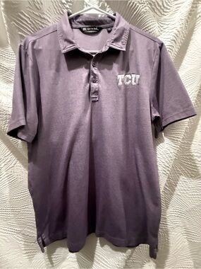Travis Mathew Purple TCU Embroidered Polo